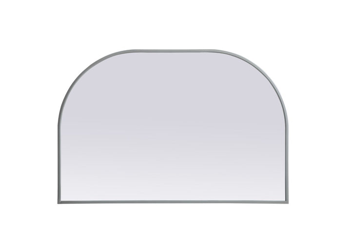 Metal Frame Arch Mirror 36X24 Inch In Silver by Elegant Decor