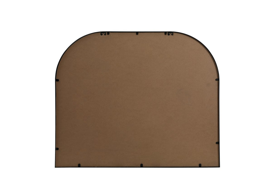 Metal Frame Arch Mirror 36X30 Inch In Black