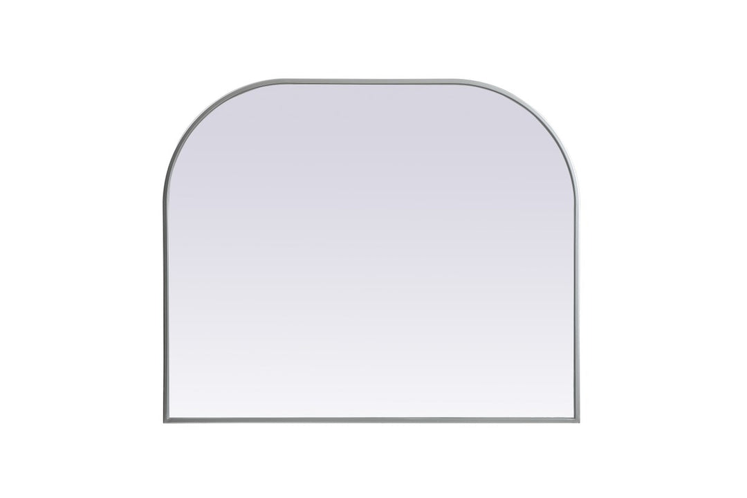 Metal Frame Arch Mirror 36X30 Inch In Silver by Elegant Decor
