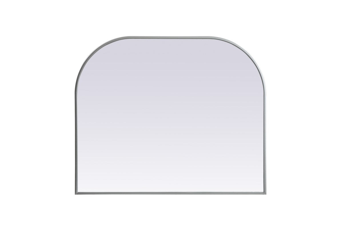Metal Frame Arch Mirror 36X30 Inch In Silver by Elegant Decor
