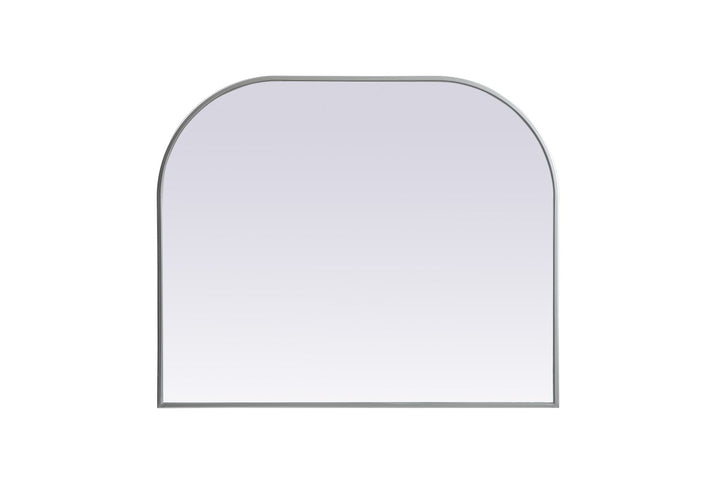 Metal Frame Arch Mirror 36X30 Inch In Silver by Elegant Decor