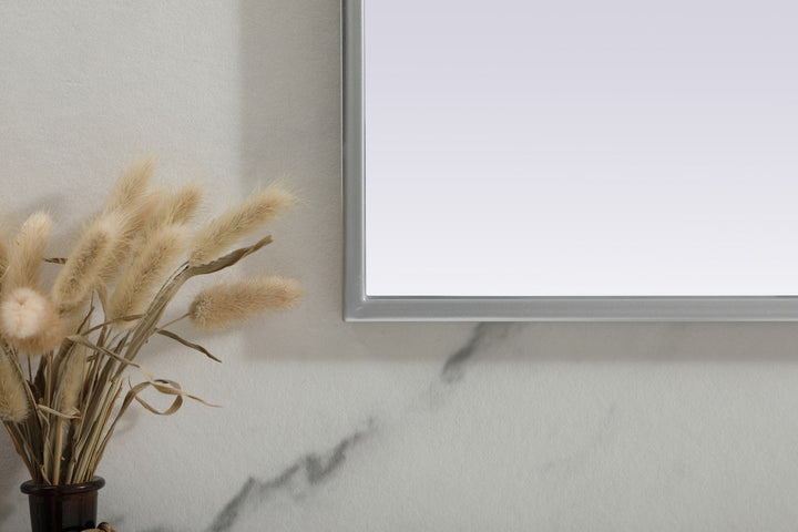 Metal Frame Arch Mirror 36X30 Inch In Silver