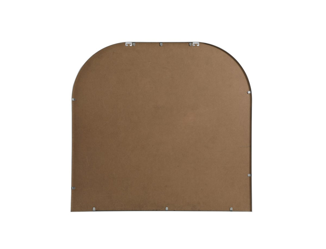 Metal Frame Arch Mirror 36X34 Inch In Silver