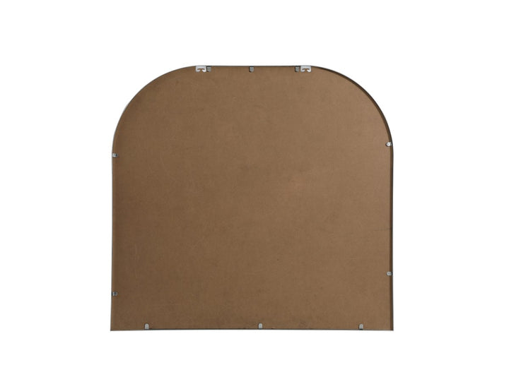 Metal Frame Arch Mirror 36X34 Inch In Silver