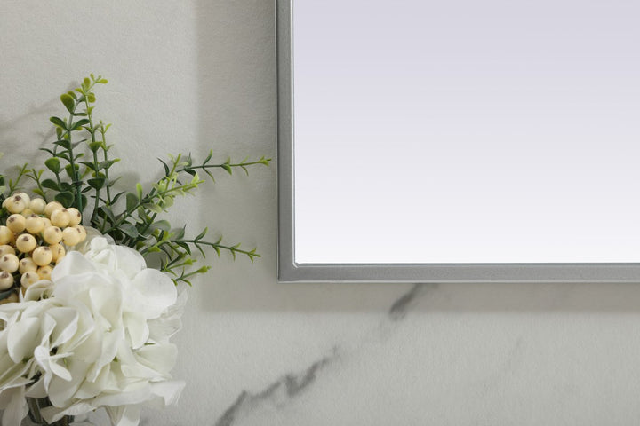 Metal Frame Arch Mirror 36X34 Inch In Silver