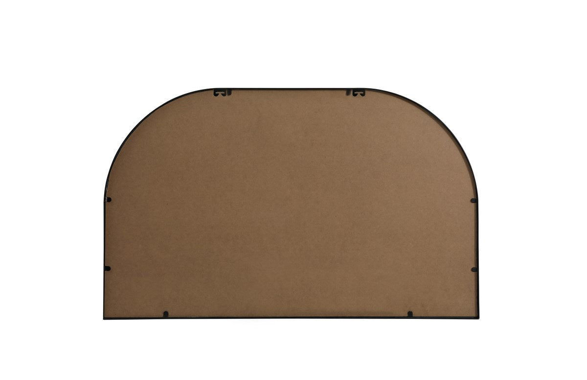 Metal Frame Arch Mirror 39X24 Inch In Black