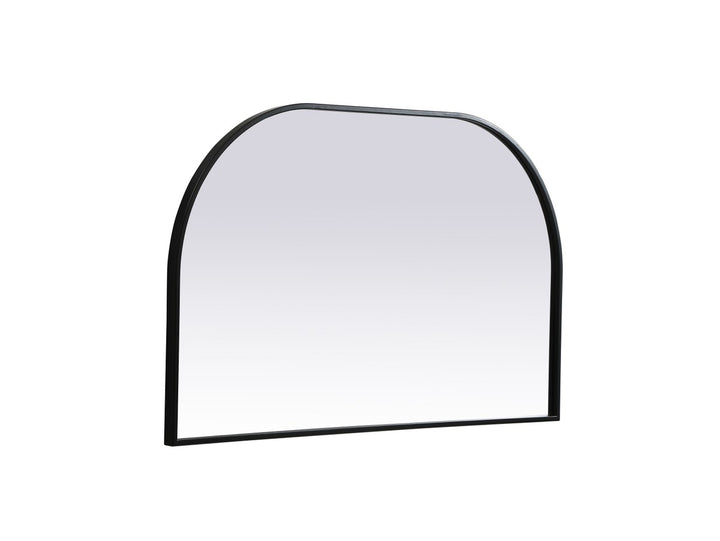 Metal Frame Arch Mirror 39X24 Inch In Black