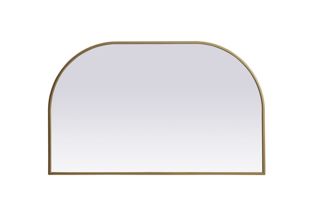 Metal Frame Arch Mirror 39X24 Inch In Brass by Elegant Decor