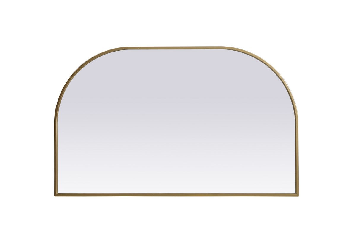 Metal Frame Arch Mirror 39X24 Inch In Brass by Elegant Decor