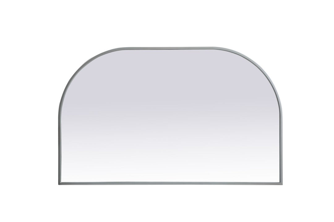 Metal Frame Arch Mirror 39X24 Inch In Silver by Elegant Decor