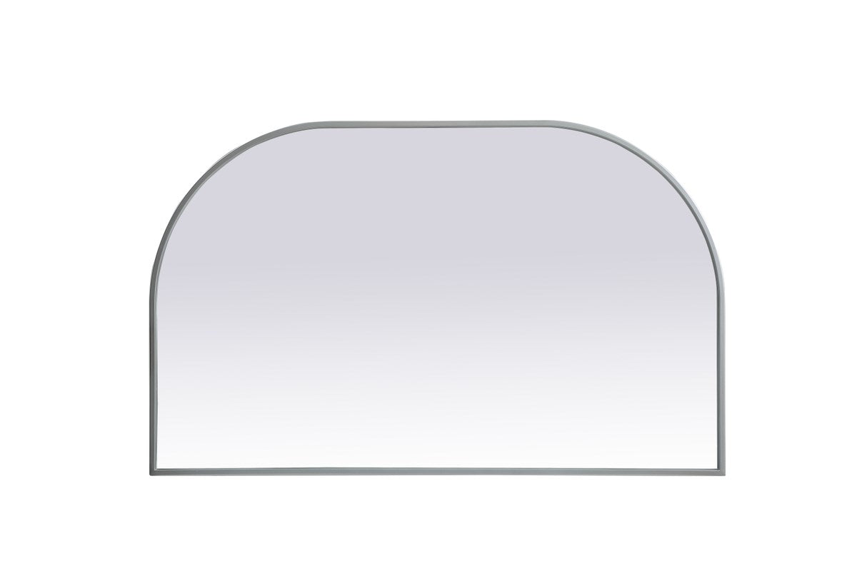 Metal Frame Arch Mirror 39X24 Inch In Silver by Elegant Decor