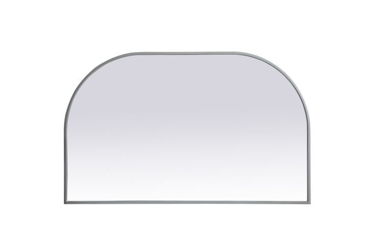 Metal Frame Arch Mirror 39X24 Inch In Silver by Elegant Decor