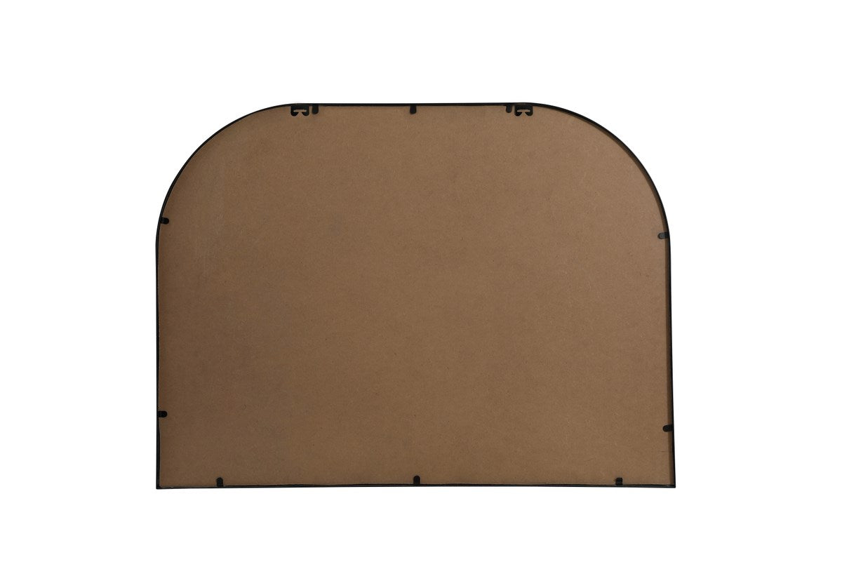 Metal Frame Arch Mirror 40X30 Inch In Black