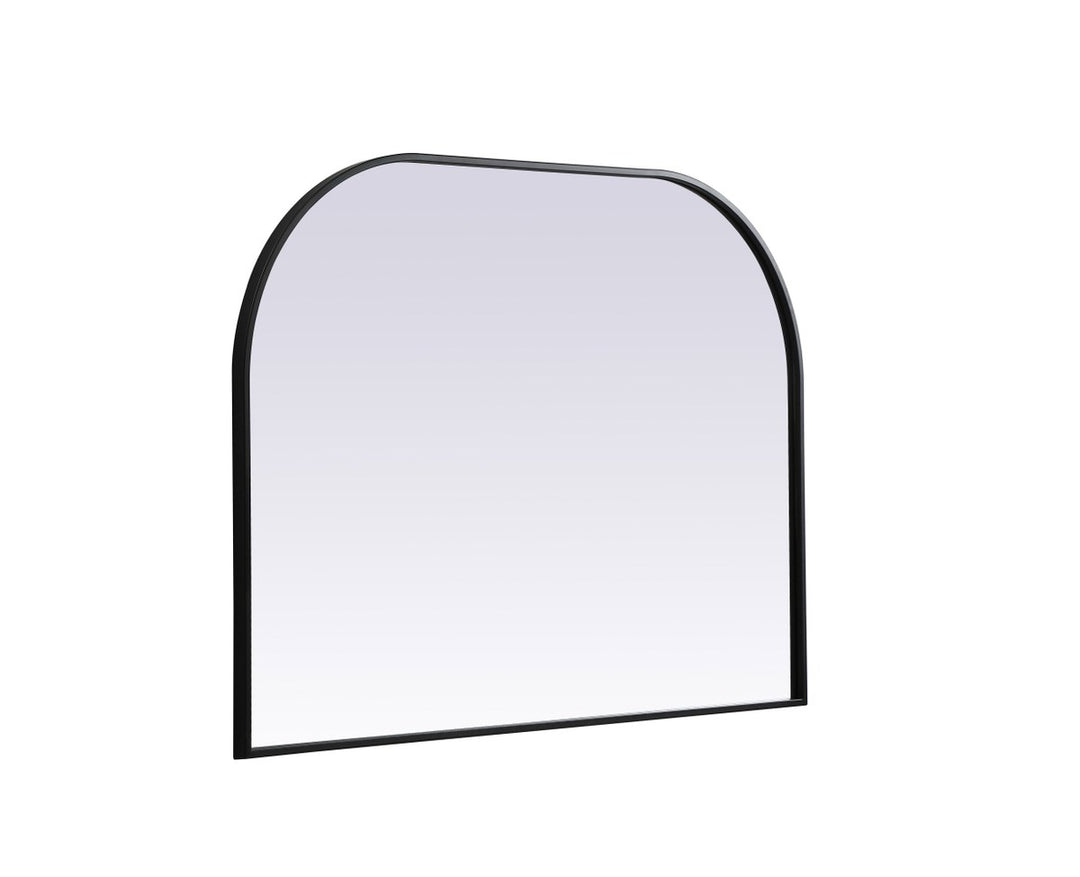 Metal Frame Arch Mirror 40X30 Inch In Black