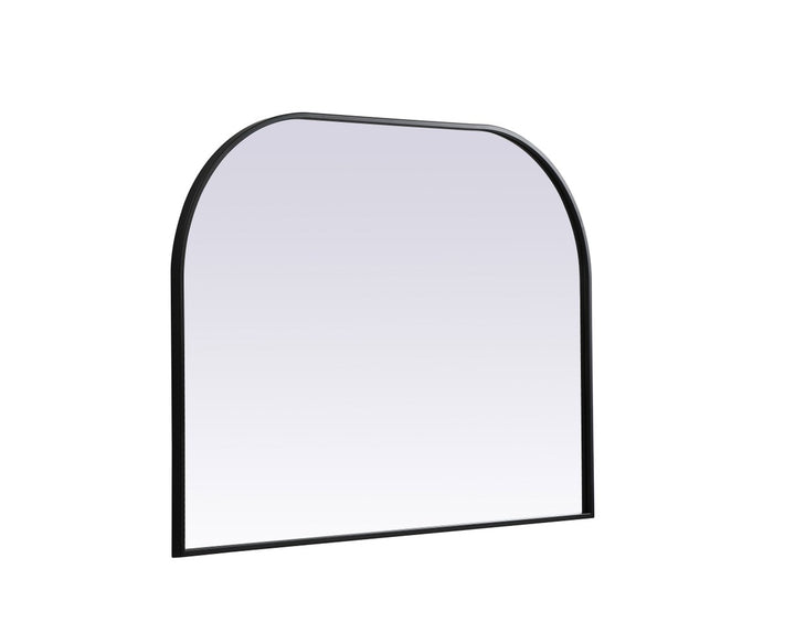 Metal Frame Arch Mirror 40X30 Inch In Black