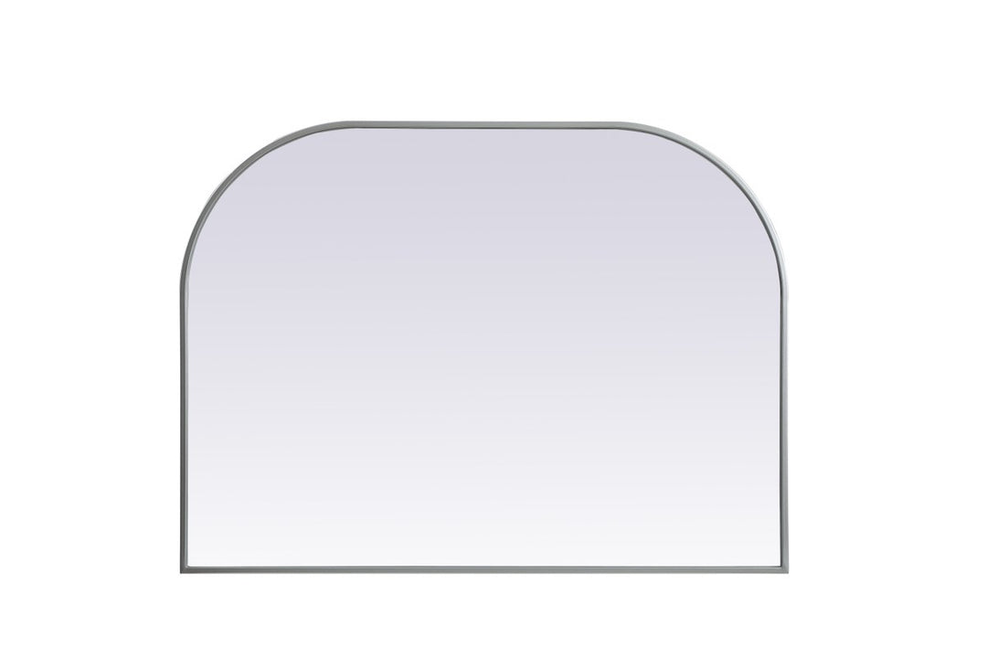 Metal Frame Arch Mirror 40X30 Inch In Silver by Elegant Decor