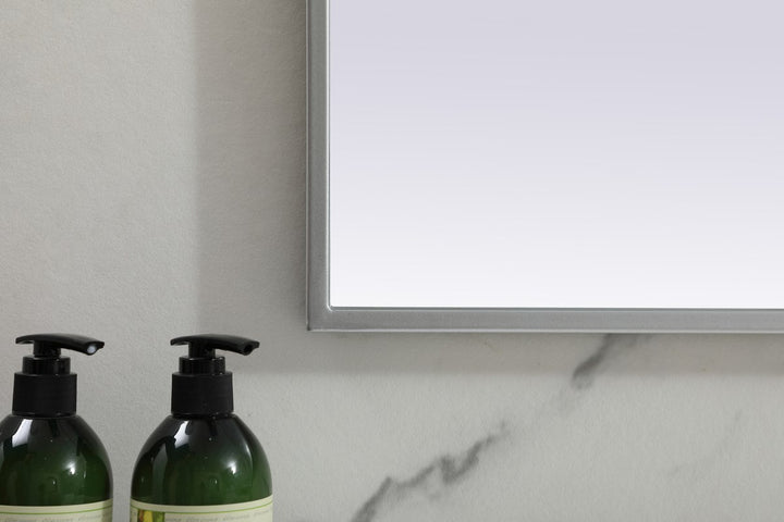Metal Frame Arch Mirror 40X30 Inch In Silver