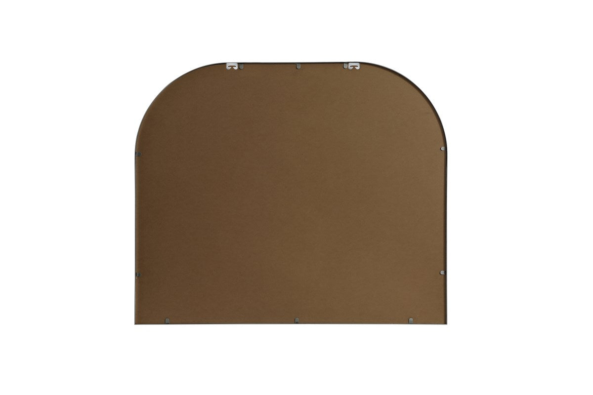 Metal Frame Arch Mirror 40X34 Inch In Silver