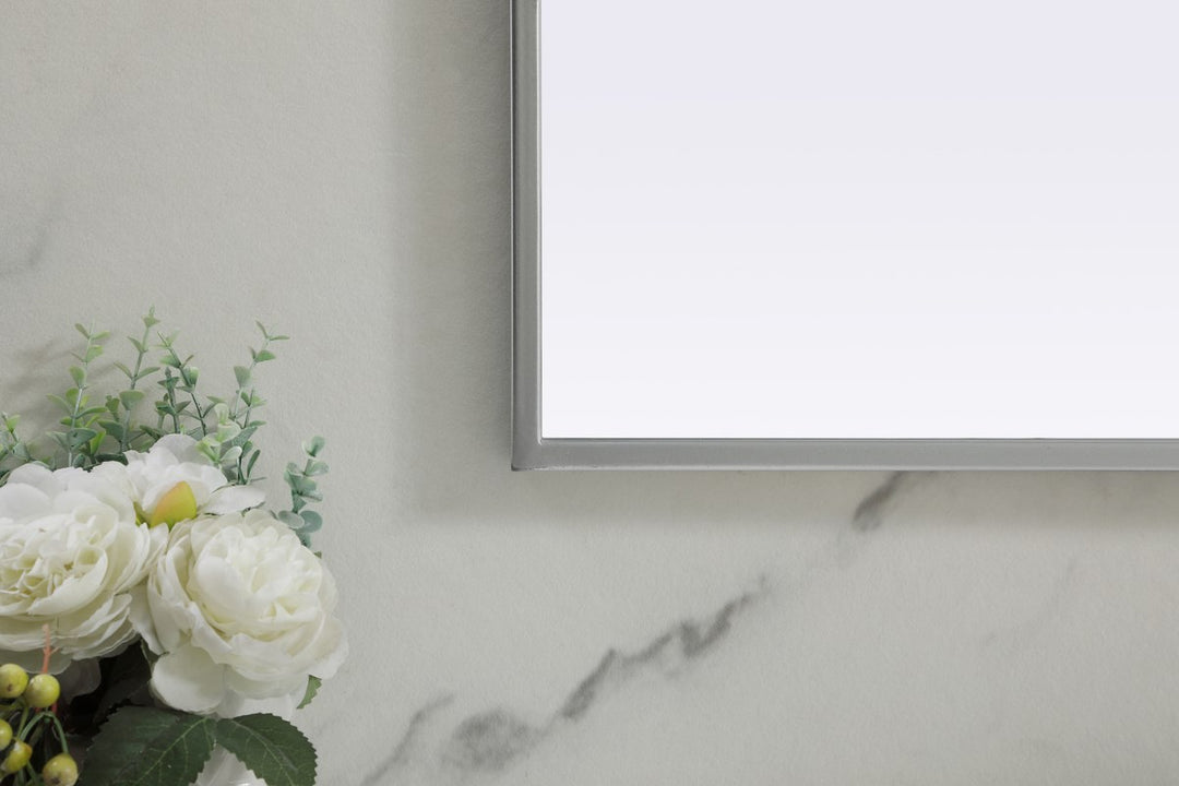 Metal Frame Arch Mirror 40X34 Inch In Silver
