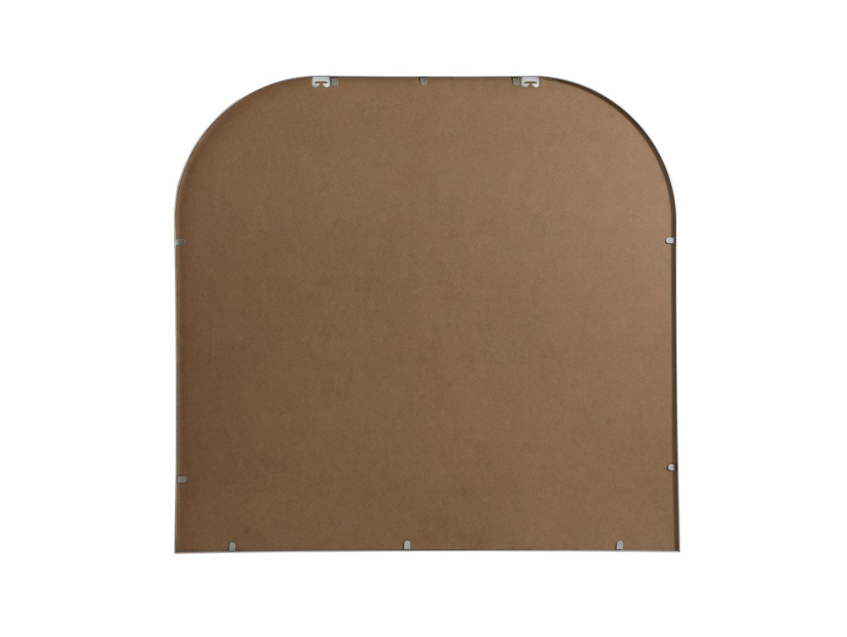 Metal Frame Arch Mirror 40X38 Inch In Silver
