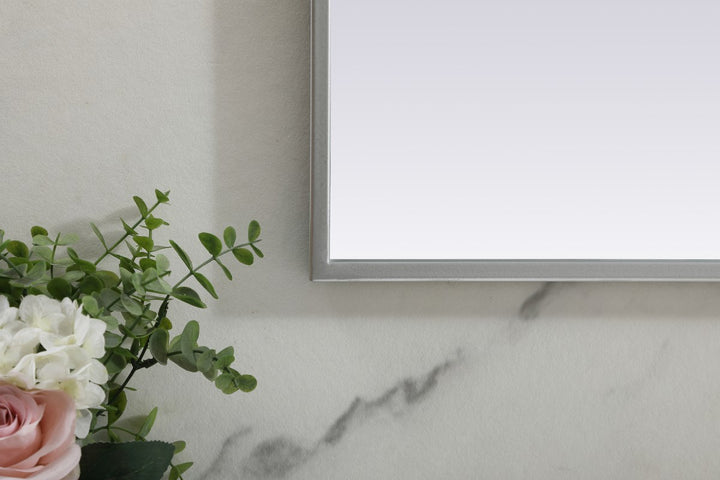Metal Frame Arch Mirror 40X38 Inch In Silver