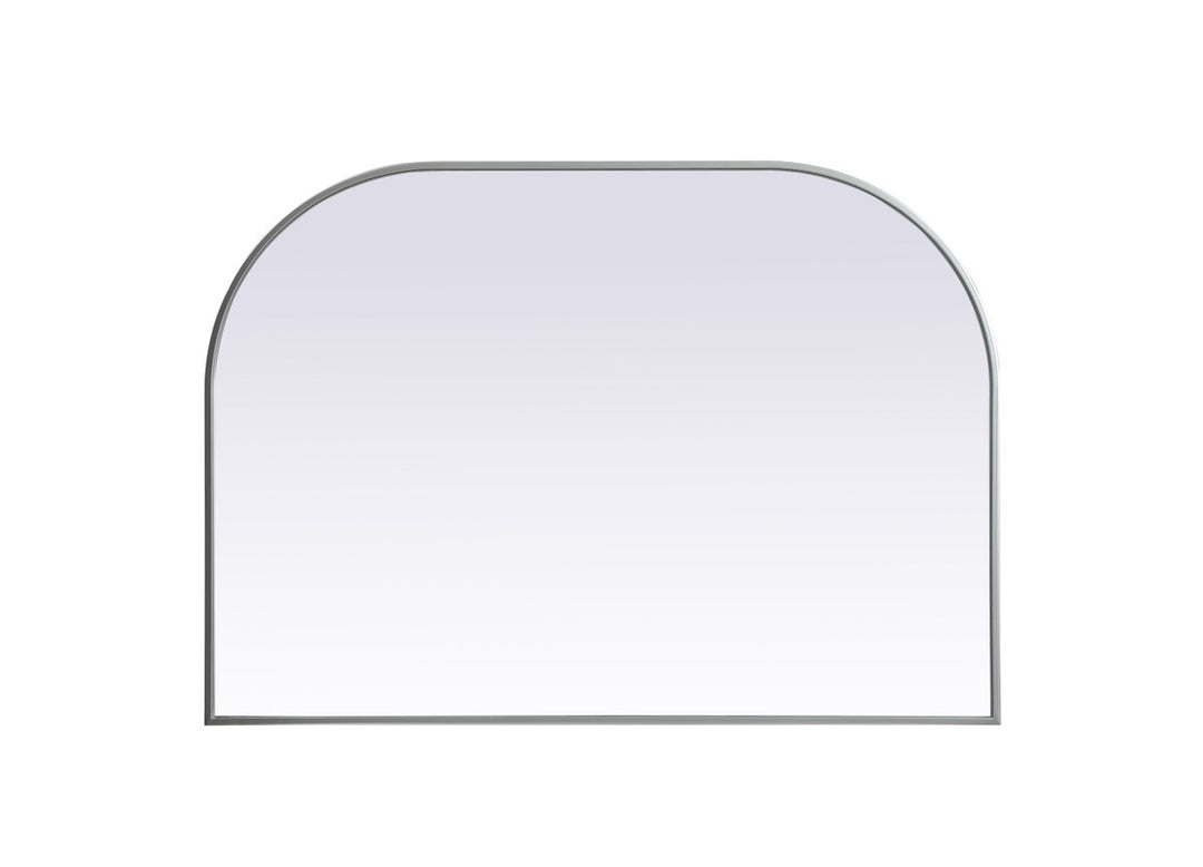 Metal Frame Arch Mirror 42X30 Inch In Silver by Elegant Decor