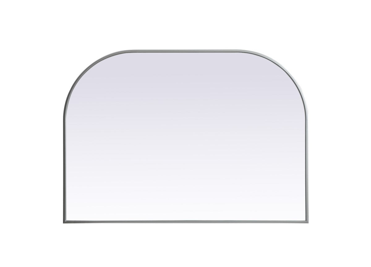Metal Frame Arch Mirror 42X30 Inch In Silver by Elegant Decor