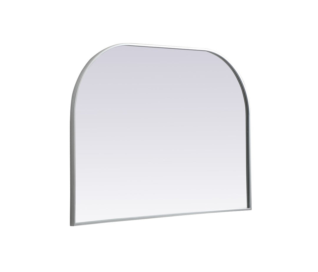 Metal Frame Arch Mirror 42X30 Inch In Silver