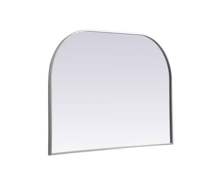 Metal Frame Arch Mirror 42X30 Inch In Silver