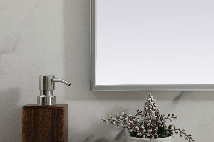 Metal Frame Arch Mirror 42X30 Inch In Silver