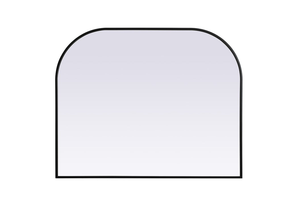 Metal Frame Arch Mirror 42X34 Inch In Black by Elegant Decor