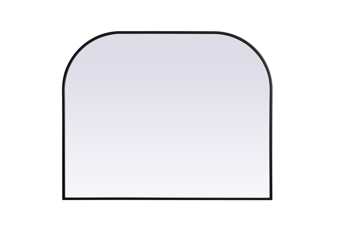 Metal Frame Arch Mirror 42X34 Inch In Black by Elegant Decor
