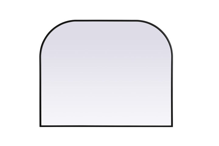 Metal Frame Arch Mirror 42X34 Inch In Black by Elegant Decor