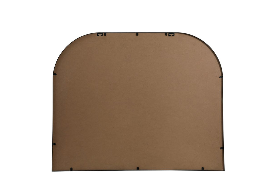Metal Frame Arch Mirror 42X34 Inch In Black