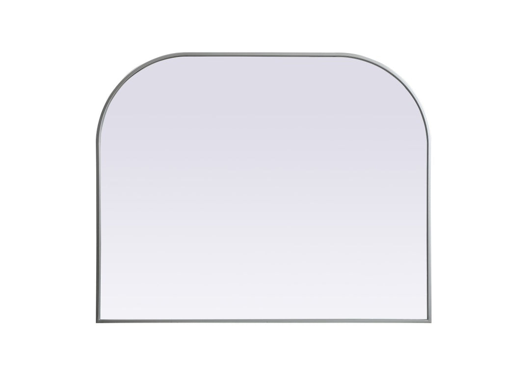 Metal Frame Arch Mirror 42X34 Inch In Silver by Elegant Decor