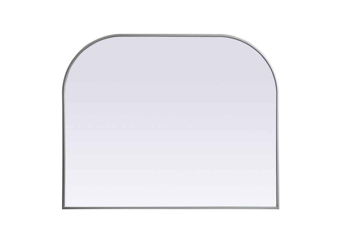 Metal Frame Arch Mirror 42X34 Inch In Silver by Elegant Decor
