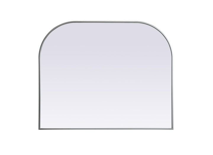 Metal Frame Arch Mirror 42X34 Inch In Silver by Elegant Decor