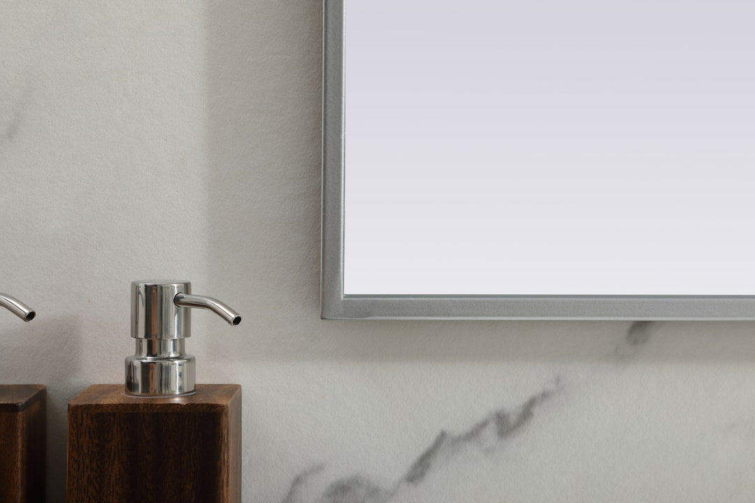 Metal Frame Arch Mirror 42X34 Inch In Silver