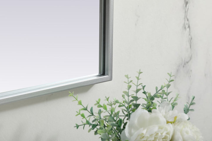 Metal Frame Arch Mirror 42X34 Inch In Silver