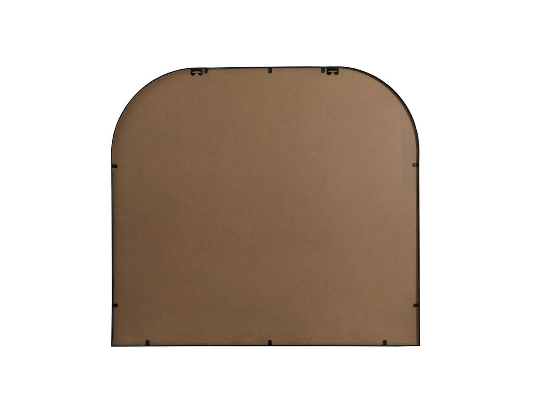 Metal Frame Arch Mirror 42X38 Inch In Black