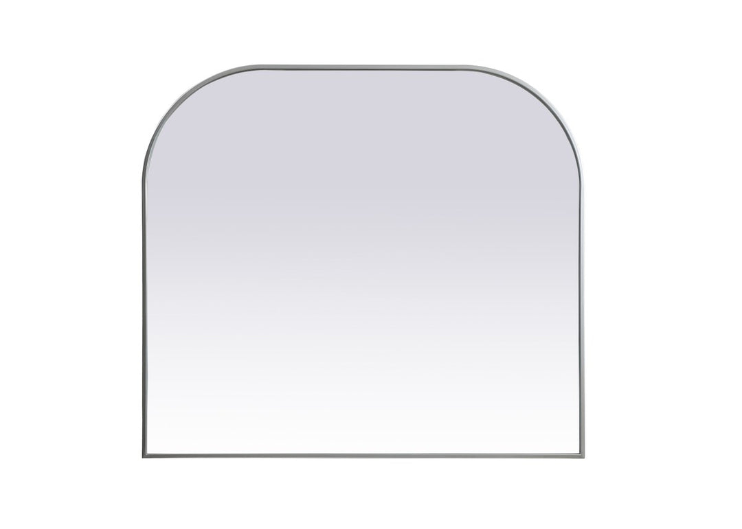 Metal Frame Arch Mirror 42X38 Inch In Silver by Elegant Decor