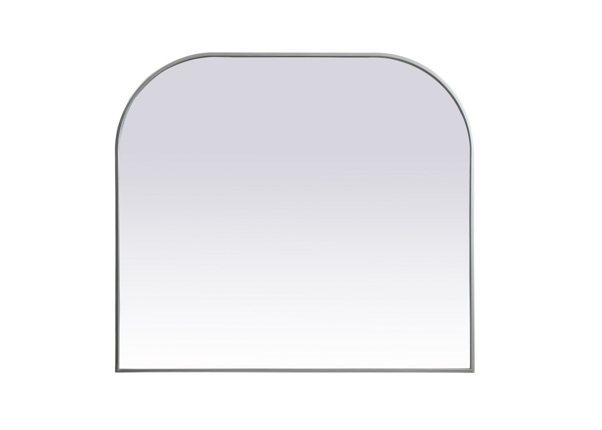 Metal Frame Arch Mirror 42X38 Inch In Silver by Elegant Decor