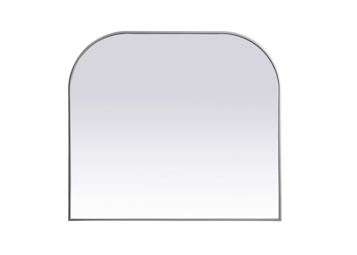 Metal Frame Arch Mirror 42X38 Inch In Silver by Elegant Decor