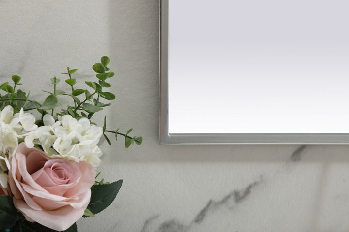 Metal Frame Arch Mirror 42X38 Inch In Silver