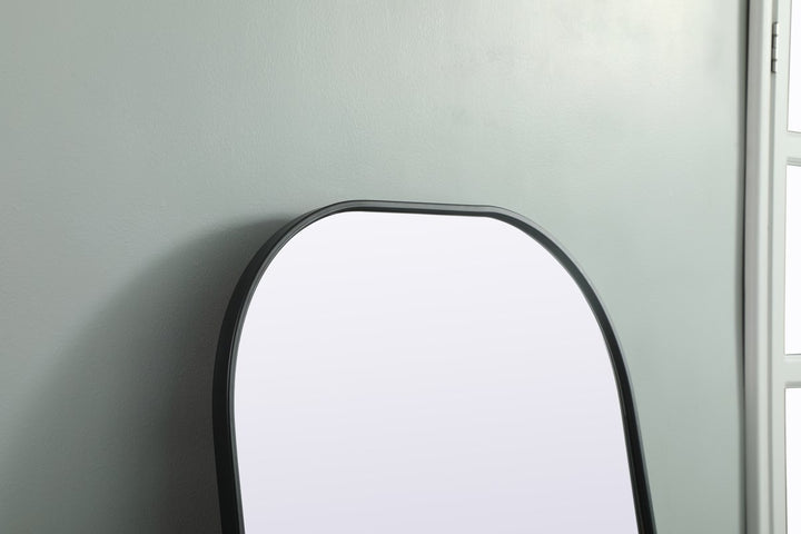Metal Frame Arch Full Length Mirror 28X74 Inch In Black