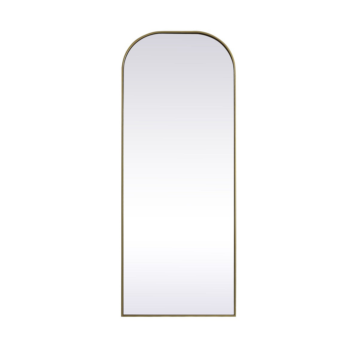 Metal Frame Arch Full Length Mirror 28X74 Inch In Brass by Elegant Decor