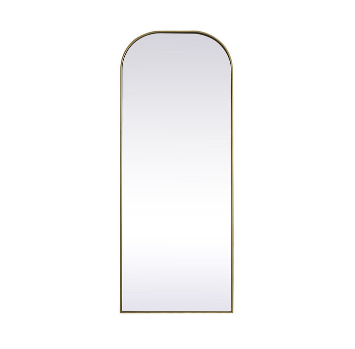 Metal Frame Arch Full Length Mirror 28X74 Inch In Brass by Elegant Decor