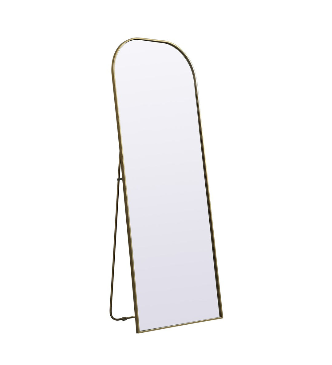 Metal Frame Arch Full Length Mirror 28X74 Inch In Brass