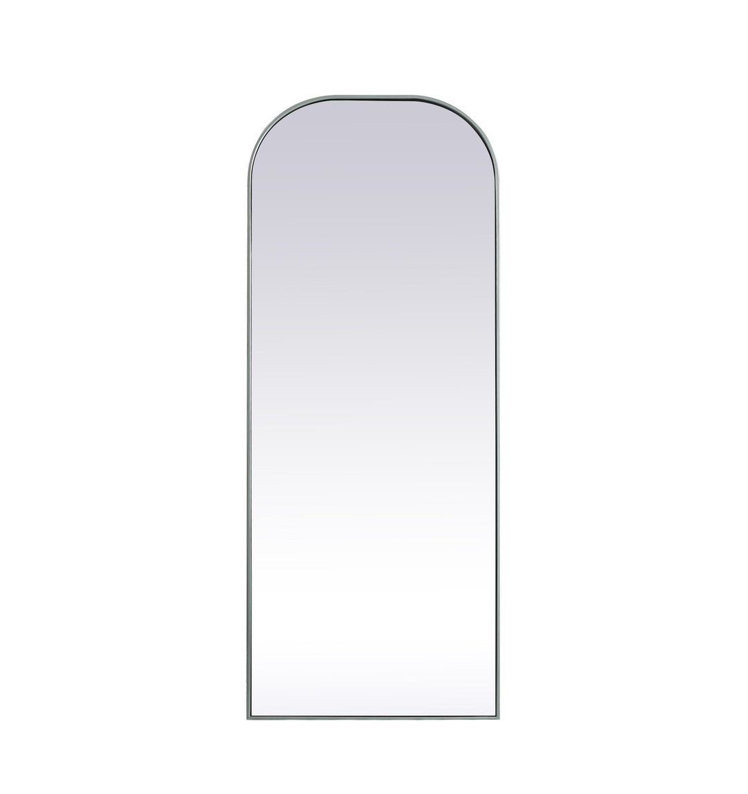Metal Frame Arch Full Length Mirror 28X74 Inch In Silver by Elegant Decor