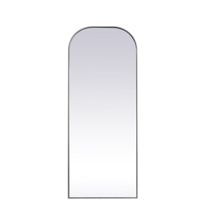 Metal Frame Arch Full Length Mirror 28X74 Inch In Silver by Elegant Decor